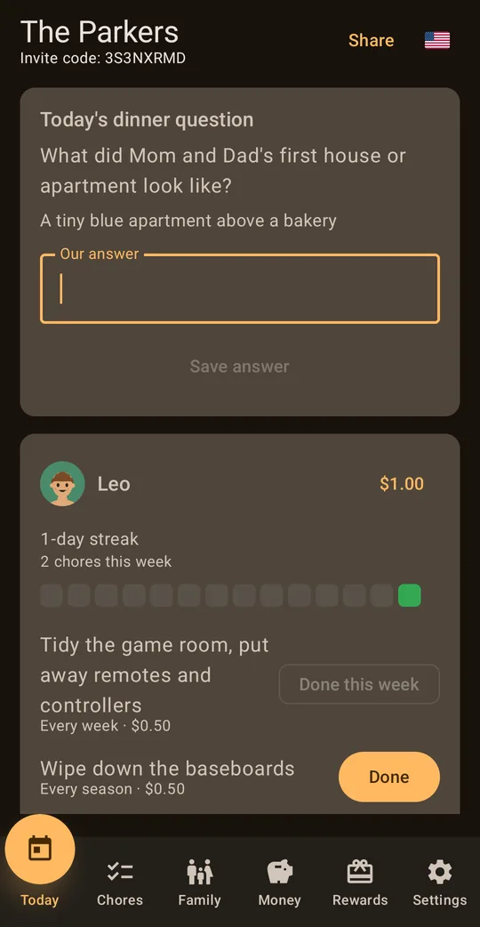 Family Chores: Chore Chart on Google Play, screen 1