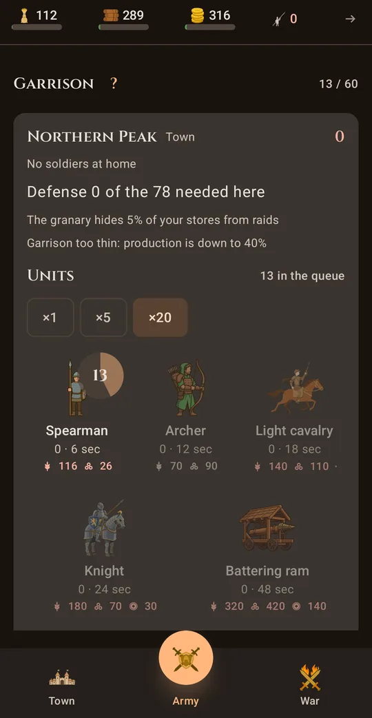 Garrison: Medieval Strategy on Google Play, screen 3