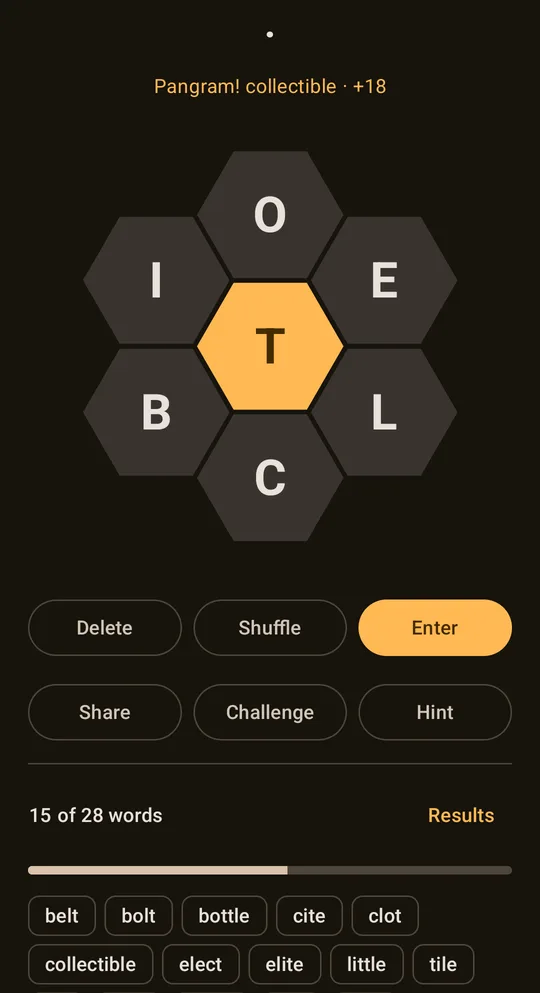 Honeycomb: Daily Word Puzzle on Google Play, screen 2