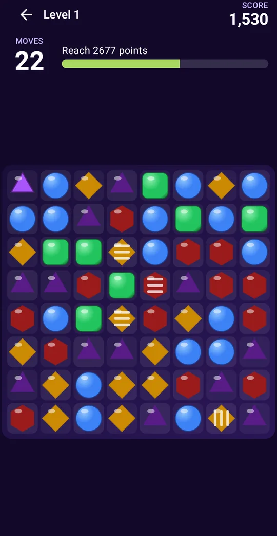 Gemline: Match 3 Puzzle on Google Play, screen 1