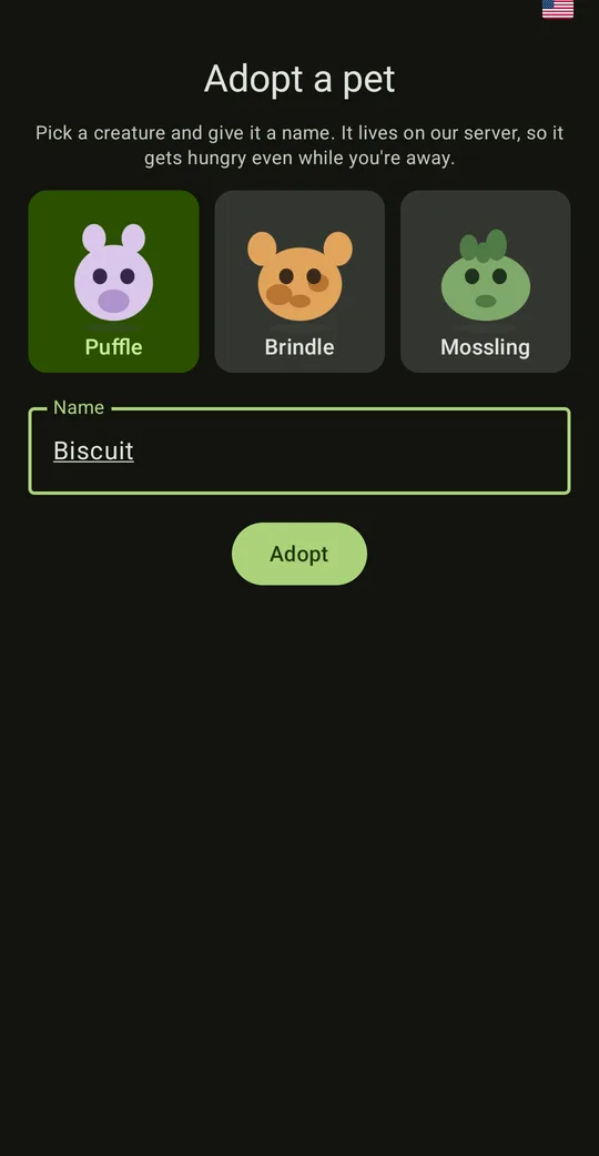 Pipsqueak: Virtual Pet Game on Google Play, screen 1