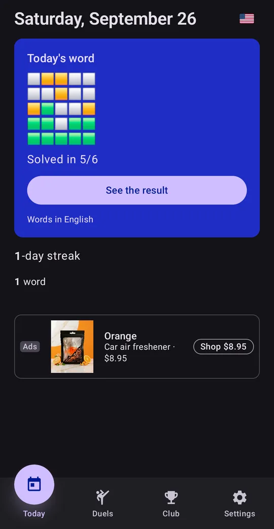 Word Duel: 5 Letter Word Game on Google Play, screen 4