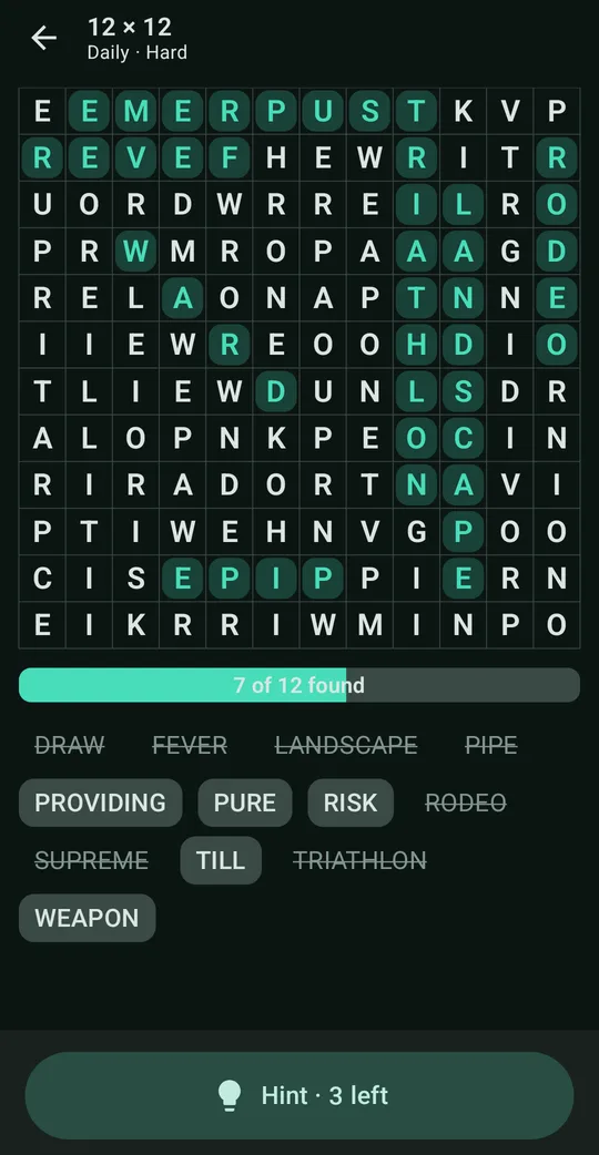 Findwords: Word Search Puzzle on Google Play, screen 1