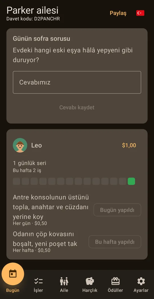 Family Chores: Ev İşi, Harçlık, Google Play'de ekran 1