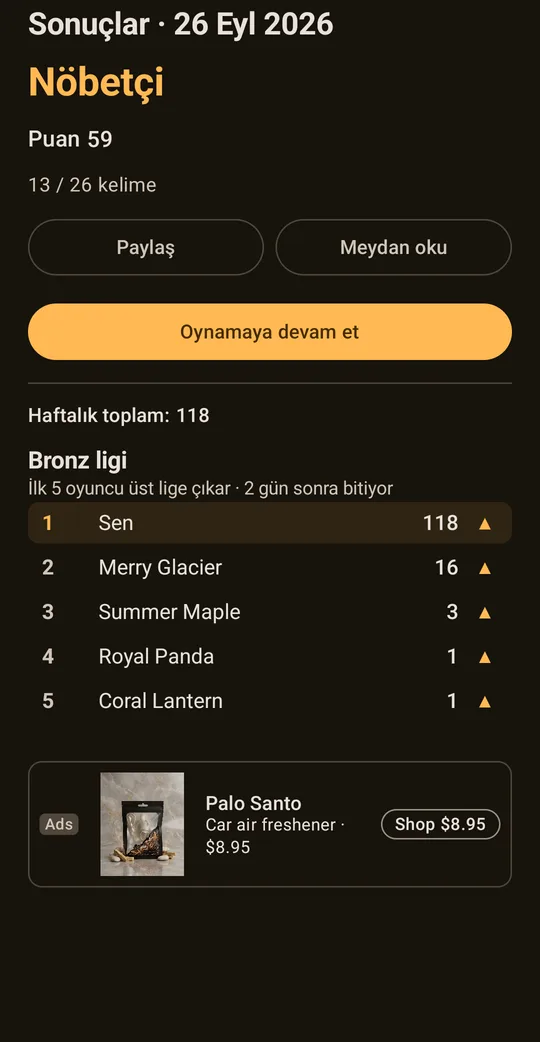 Honeycomb: Günlük Kelime Oyunu, Google Play'de ekran 3