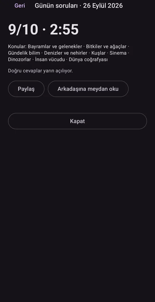 Quiz Arena: Bilgi Yarışması, Google Play'de ekran 3