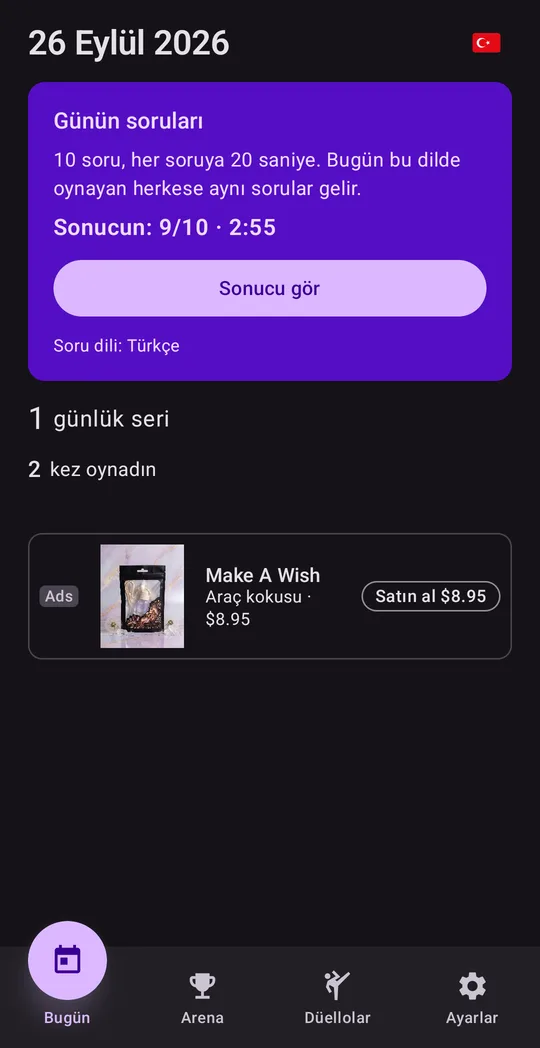 Quiz Arena: Bilgi Yarışması, Google Play'de ekran 5