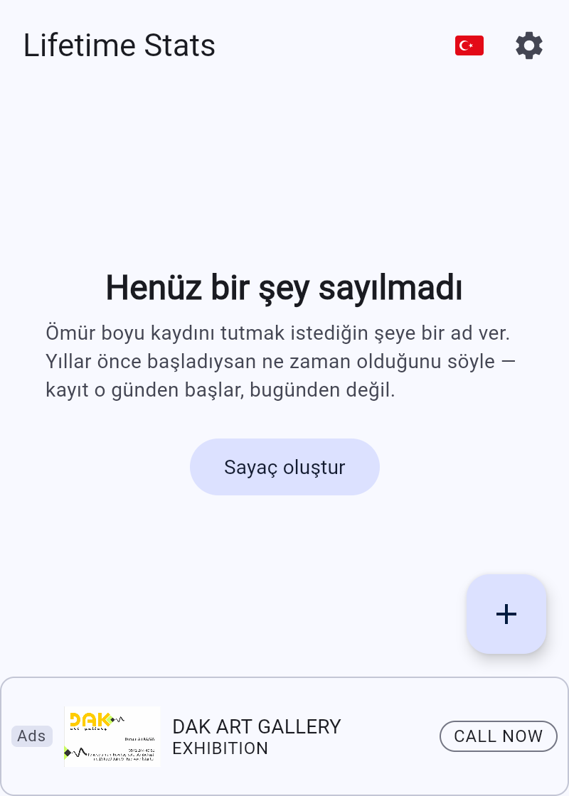 Lifetime Stats ekranı