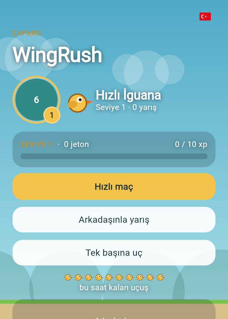 WingRush ekranı