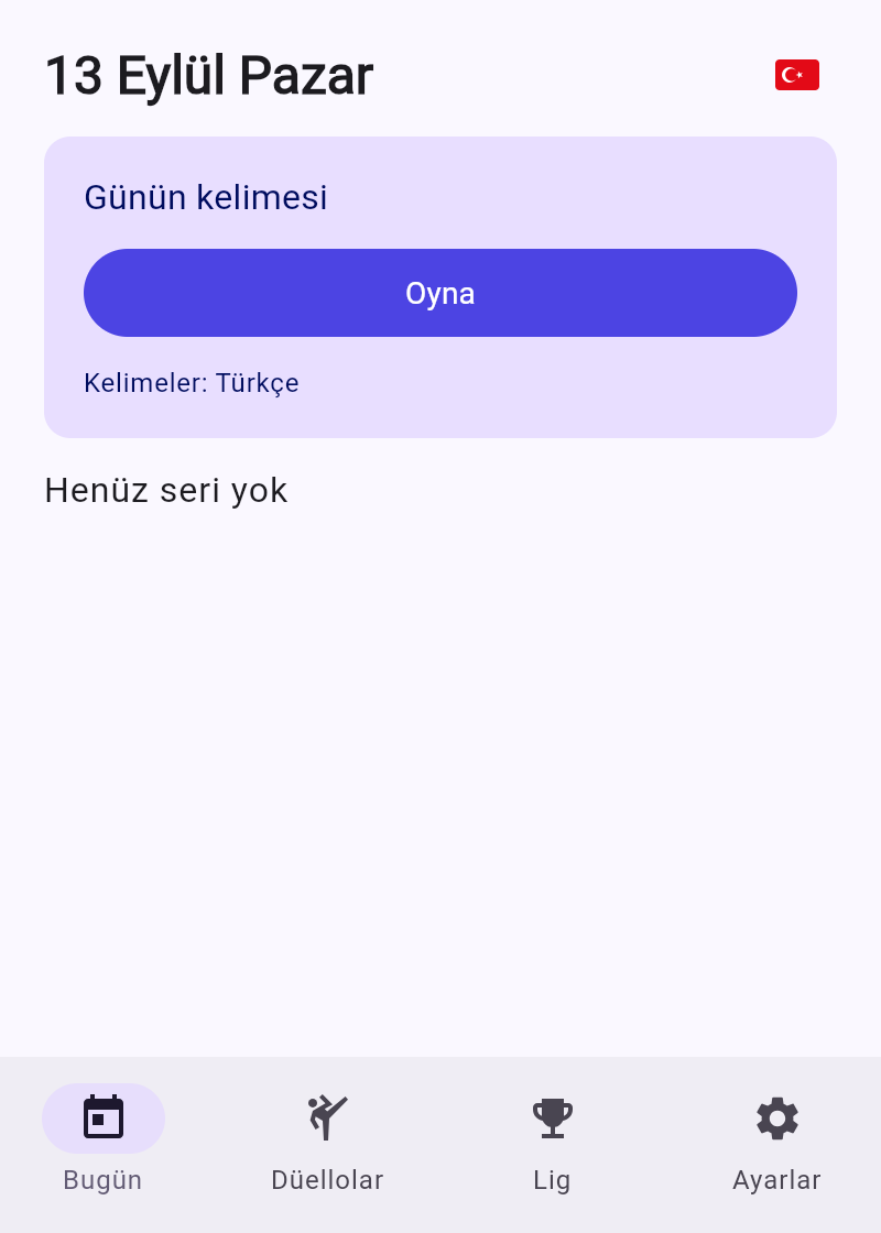 Word Duel ekranı